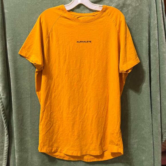 Alphalete Yellow Performance Tee -L - Picture 1 of 6